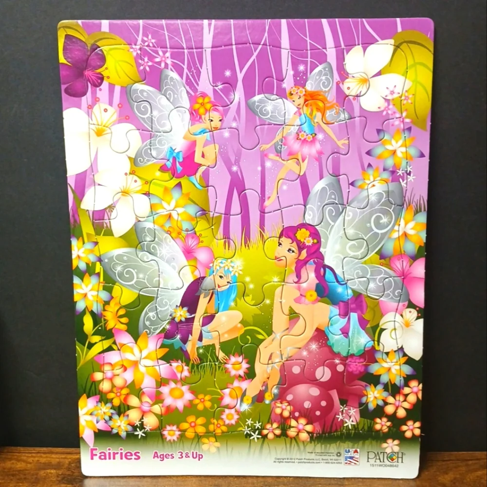 Fairies 25 Piece Tray Puzzle 2012, Made in USA by Patch Products, Ages 3 & Up